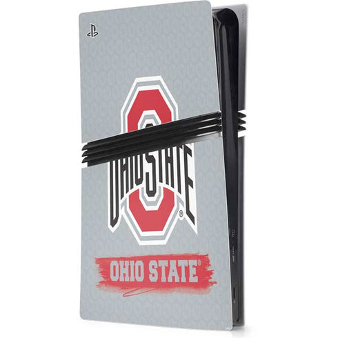 Ohio State University Distressed Logo PS5 Pro Console Skin